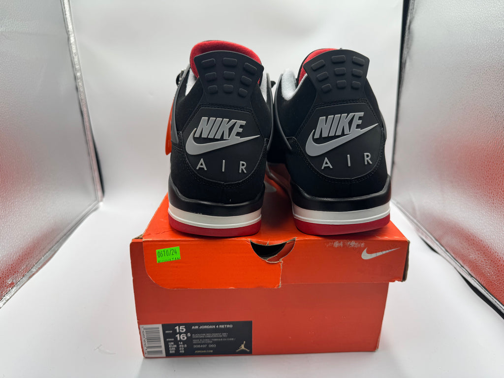 PRE OWNED Air Jordan Retro 4 "Bred" (2019) Conditional