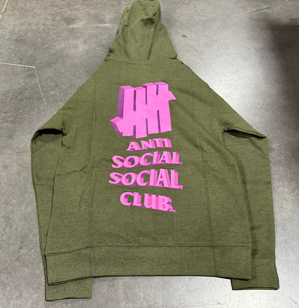 Anti Social Social Club x Undefeated Hoodie 'Green/Pink'