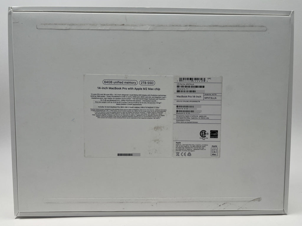 2023 Apple MacBook Pro 14-inch M2 Max – 38-Core GPU 64GB RAM 2TB SSD | New Open Box