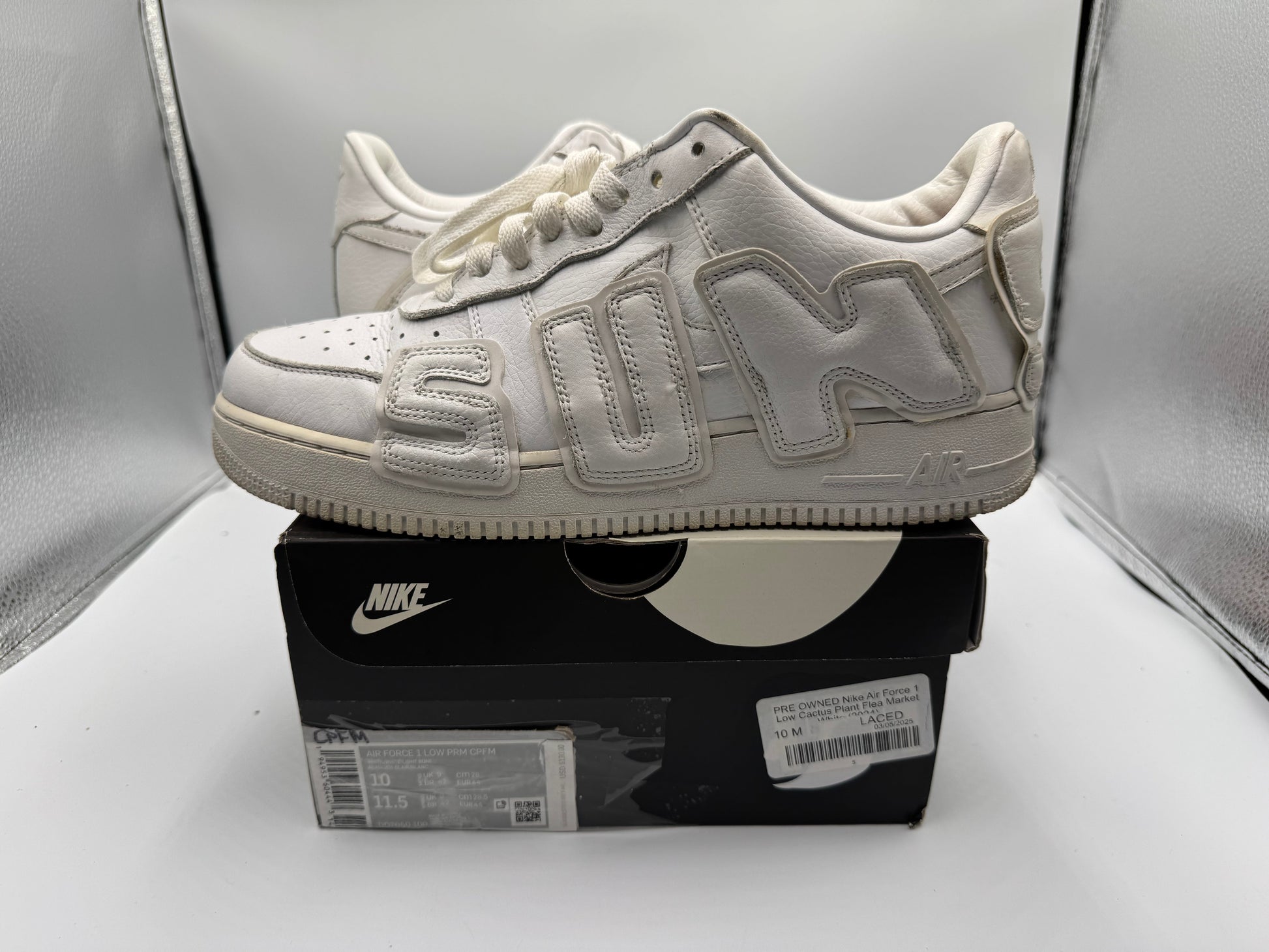 PRE OWNED Nike Air Force 1 Low Cactus Plant Flea Market White (2024)
