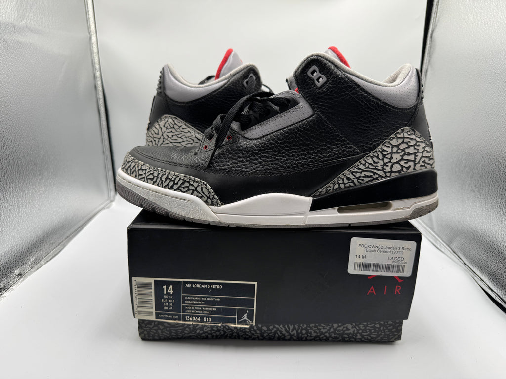 PRE OWNED Jordan 3 Retro Black Cement (2011)