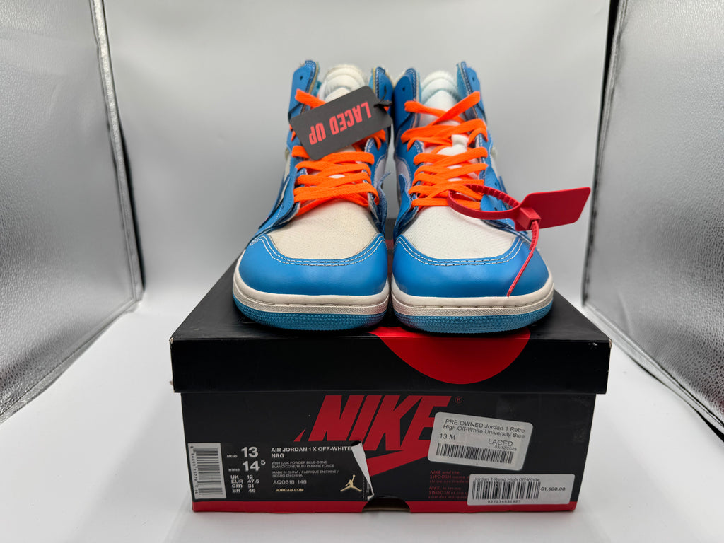 PRE OWNED Jordan 1 Retro High Off-White University Blue