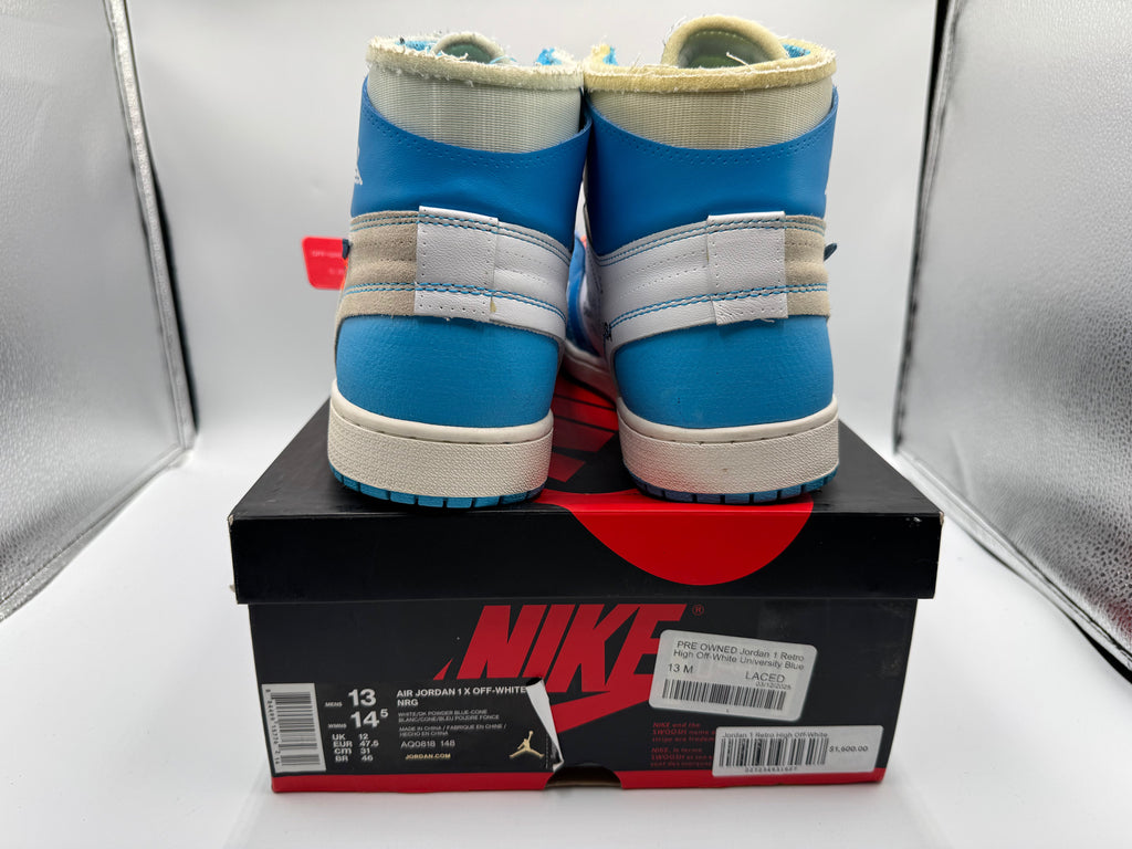 PRE OWNED Jordan 1 Retro High Off-White University Blue