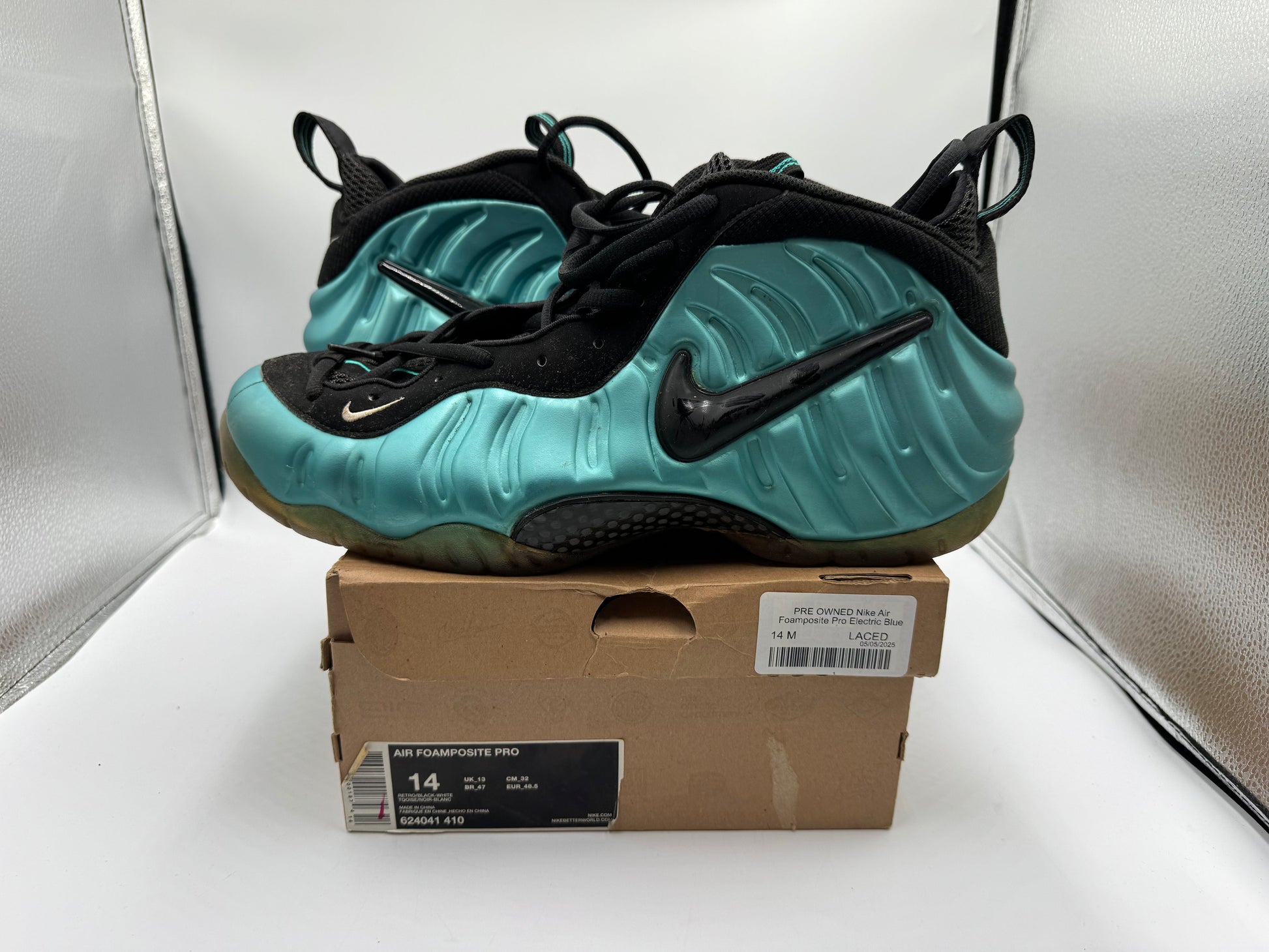 PRE OWNED Nike Air Foamposite Pro Electric Blue