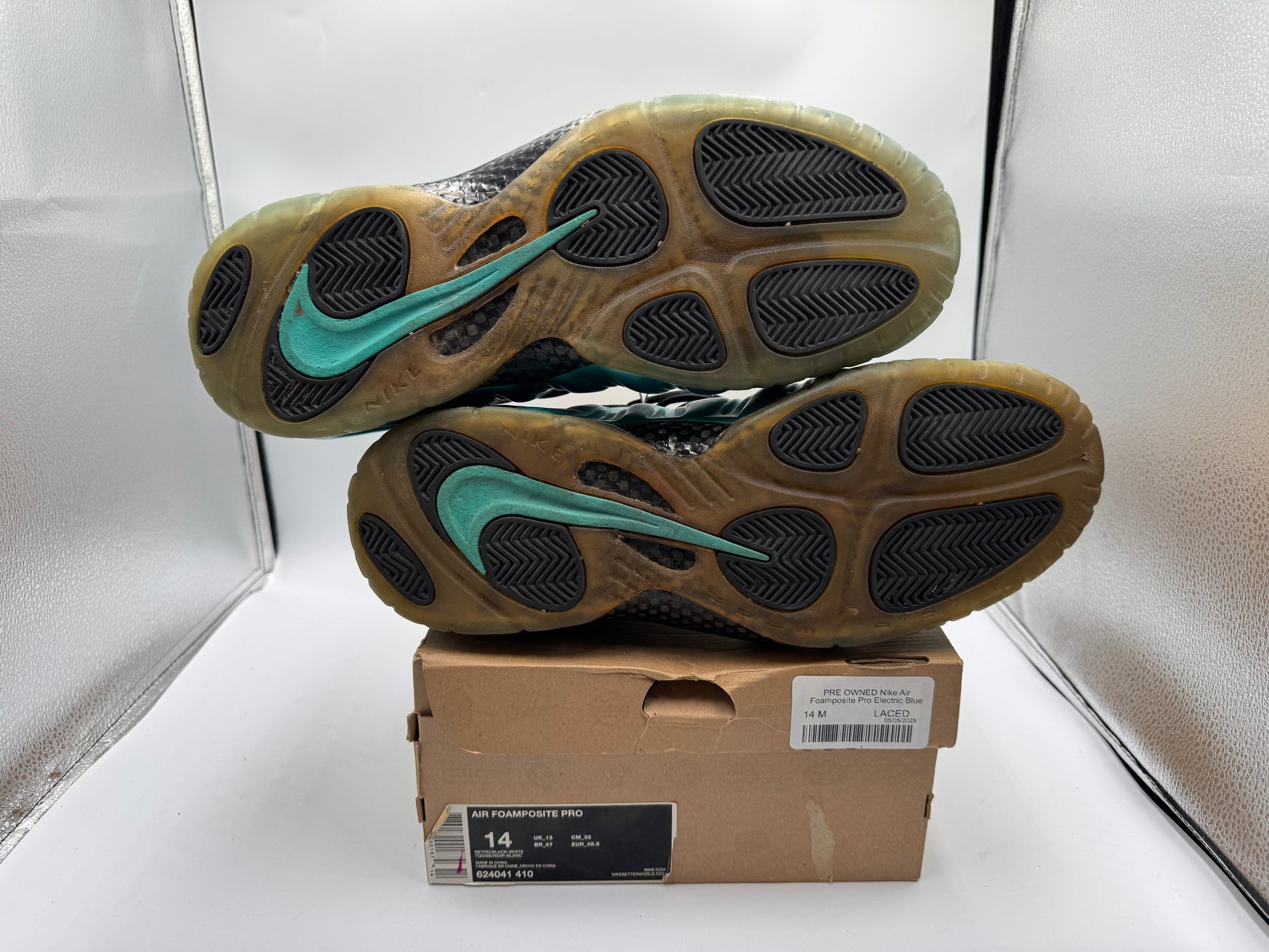 PRE OWNED Nike Air Foamposite Pro Electric Blue