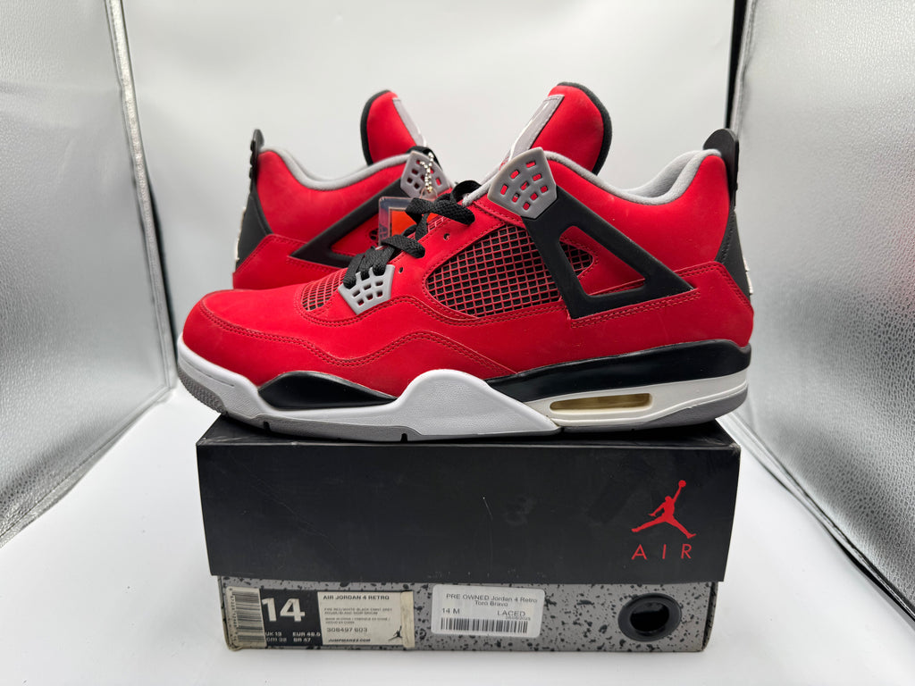 PRE OWNED Jordan 4 Retro Toro Bravo