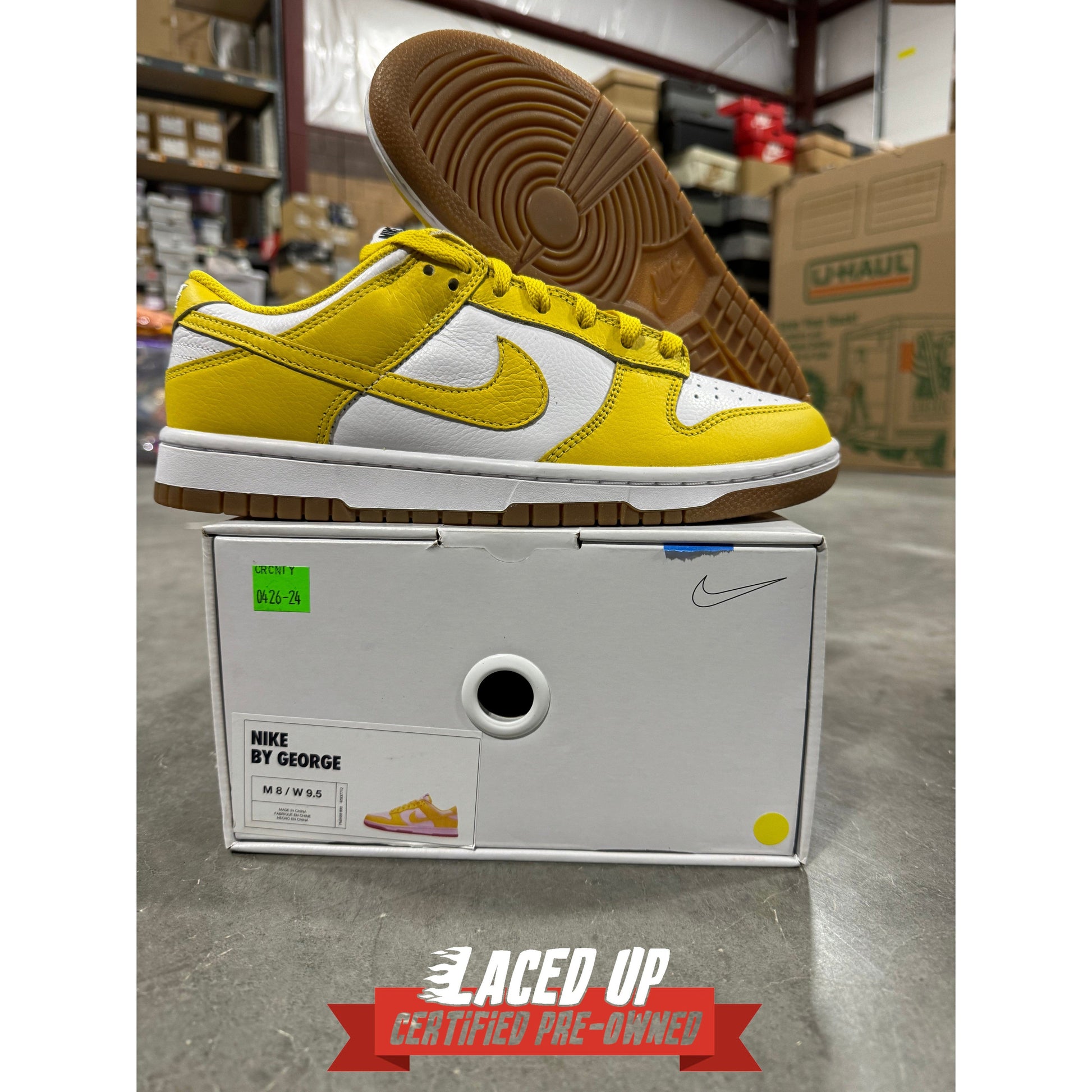 DS Nike Dunk Low "Nike ID Yellow Gum"