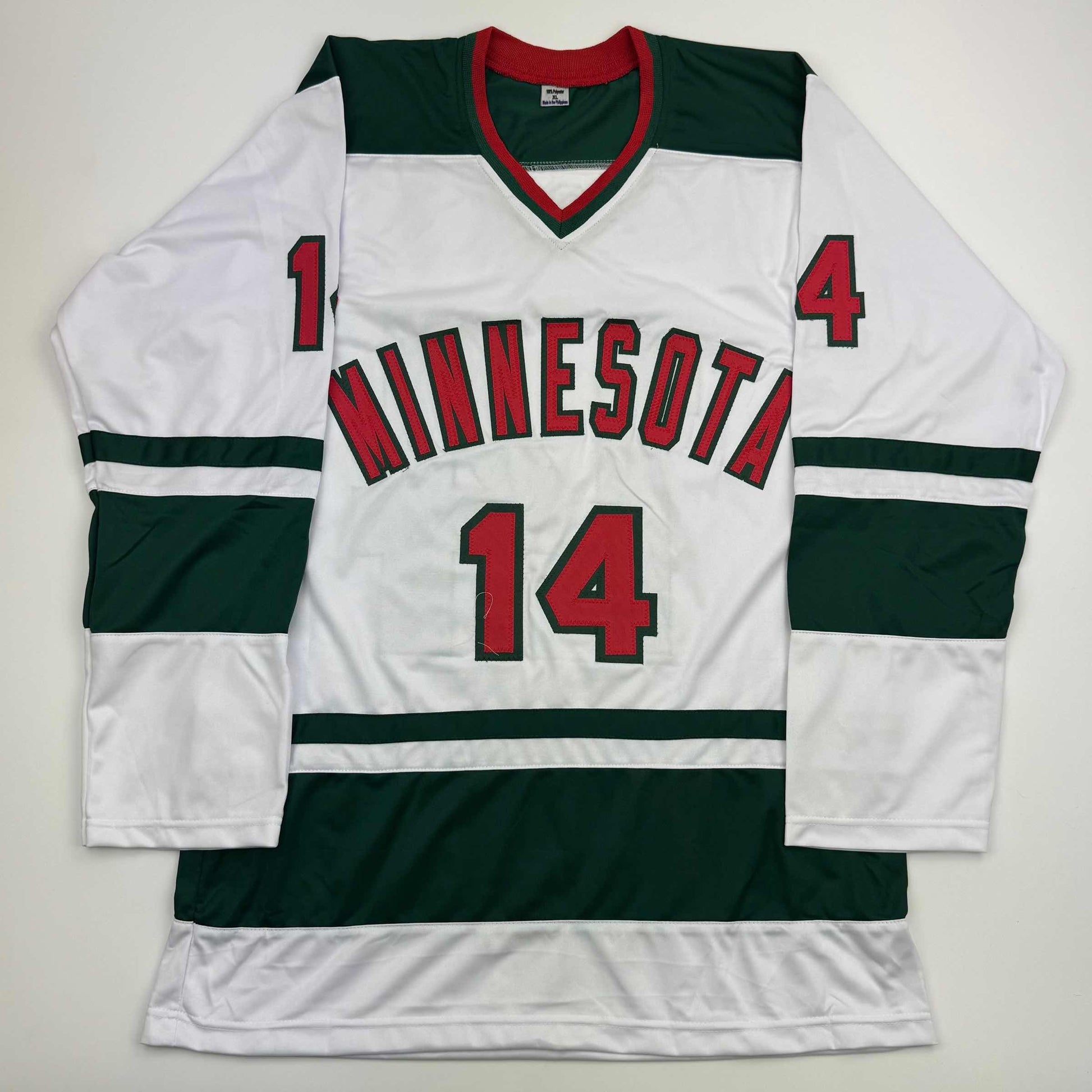 Autographed/Signed Joel Eriksson Ek Minnesota White Hockey Jersey Beckett BAS COA