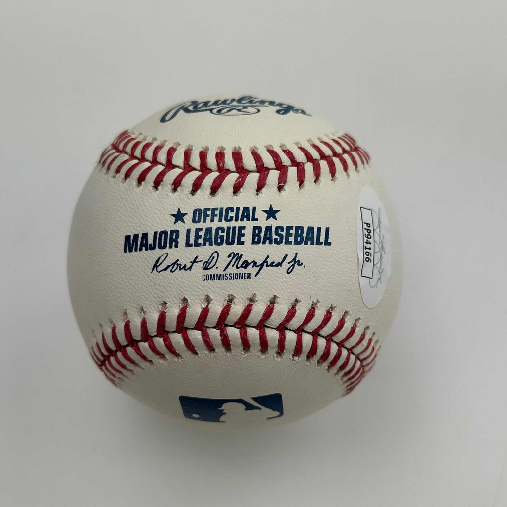 Autographed/Signed Vladimir Vlad Guerrero Sr. Rawlings Official Major League Baseball ROML JSA COA Auto