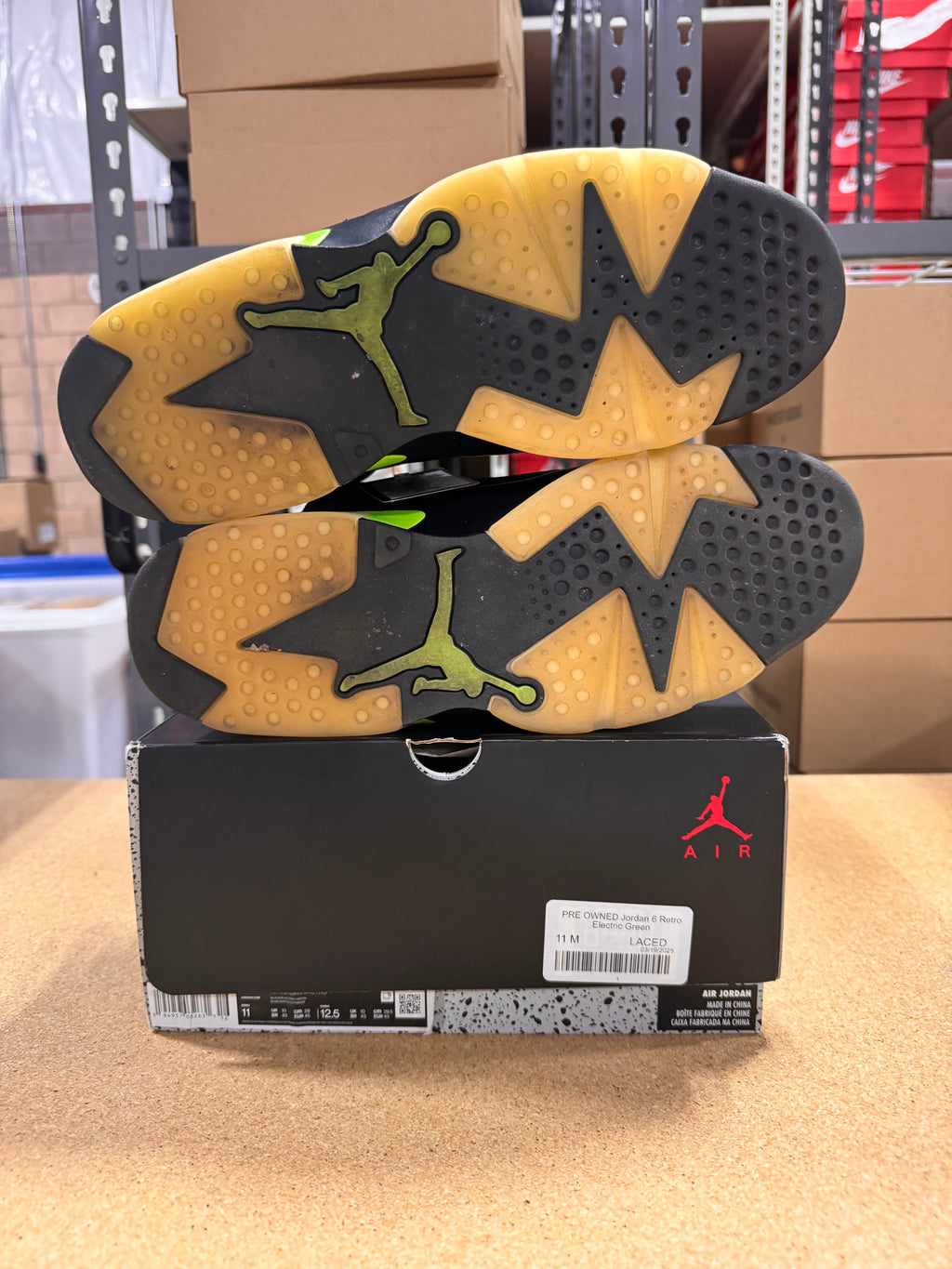 PRE OWNED Jordan 6 Retro Electric Green
