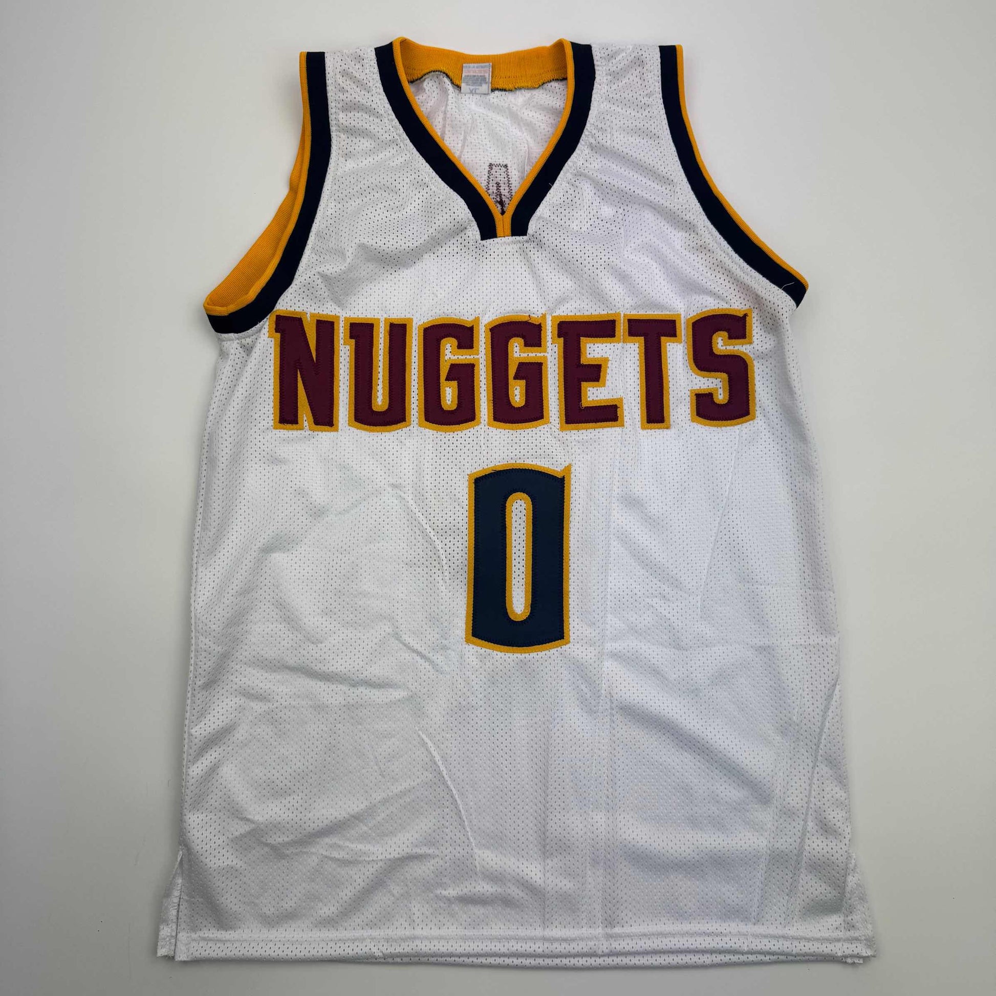 Autographed/Signed Christian Braun Denver White Basketball Jersey Beckett BAS COA
