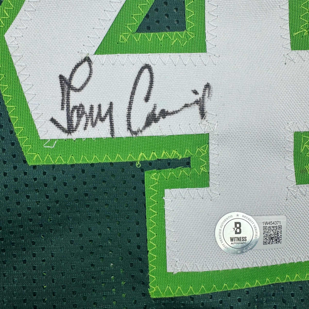 Autographed/Signed Terry Cummings Milwaukee Green Basketball Jersey Beckett BAS COA