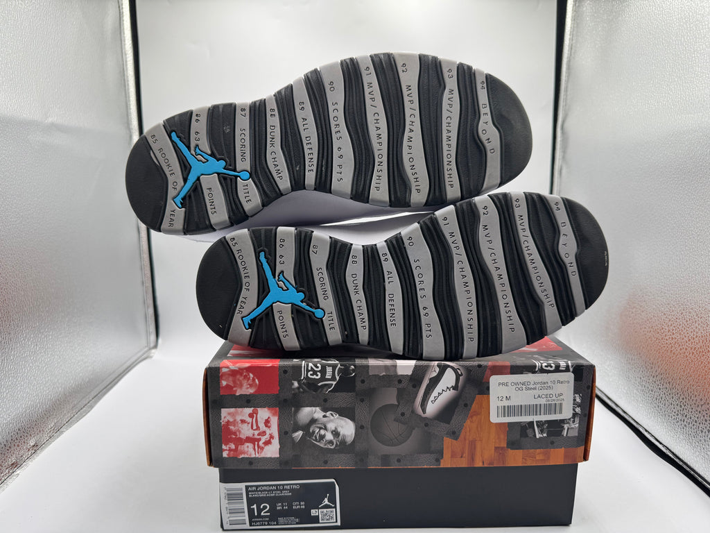 PRE OWNED Jordan 10 Retro OG Steel (2025)