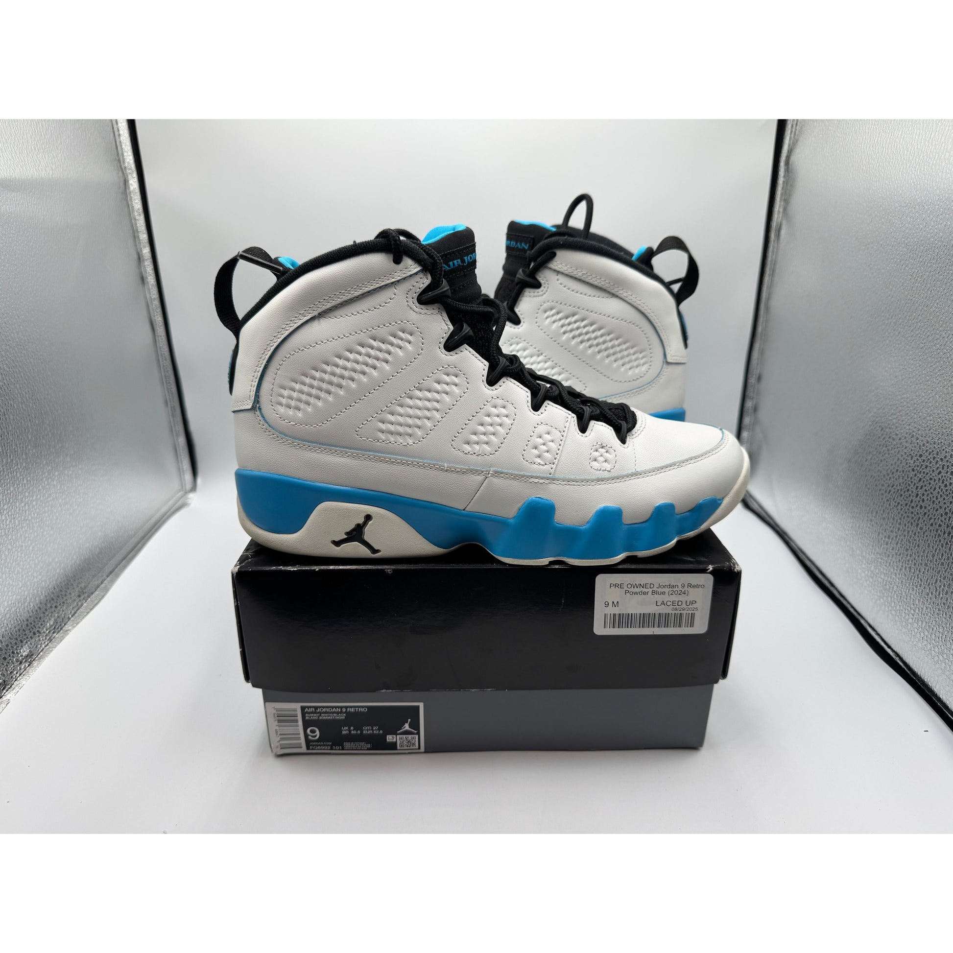 PRE OWNED Jordan 9 Retro Powder Blue (2024)