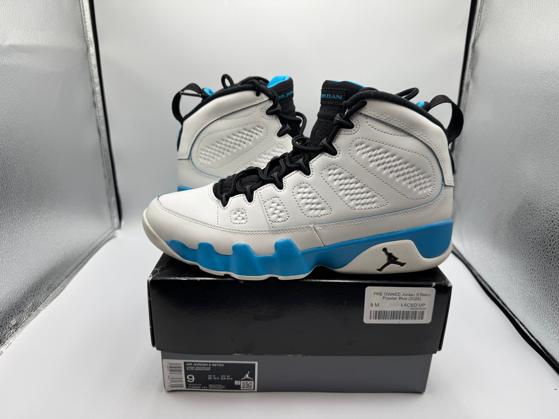 PRE OWNED Jordan 9 Retro Powder Blue (2024)