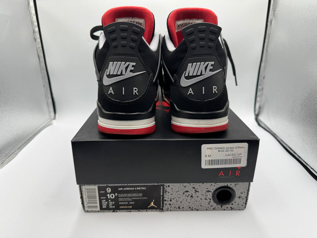 PRE OWNED Jordan 4 Retro Bred (2019)