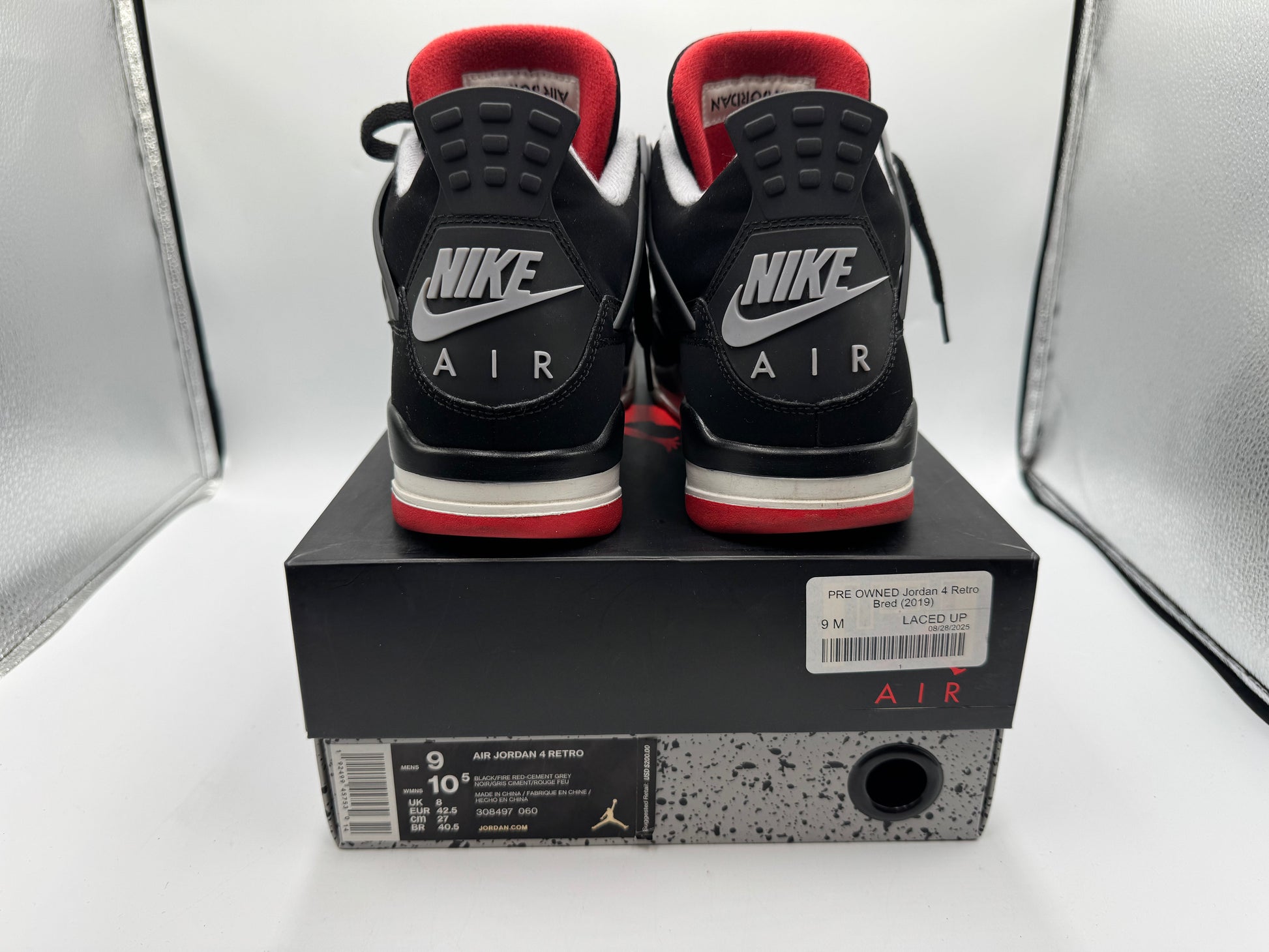 PRE OWNED Jordan 4 Retro Bred (2019)
