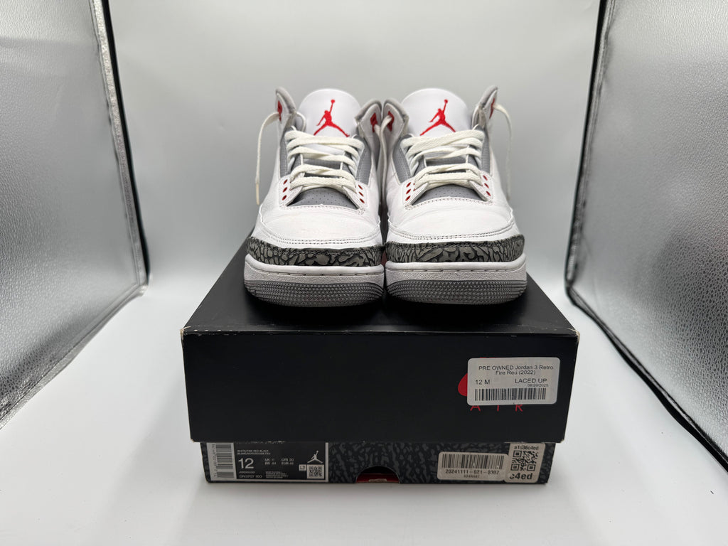 PRE OWNED Jordan 3 Retro Fire Red (2022)