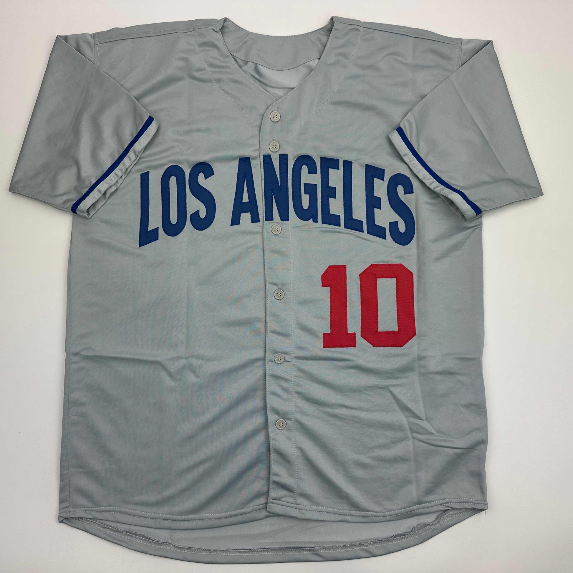 Autographed/Signed Gary Sheffield Los Angeles LA Grey Baseball Jersey JSA COA