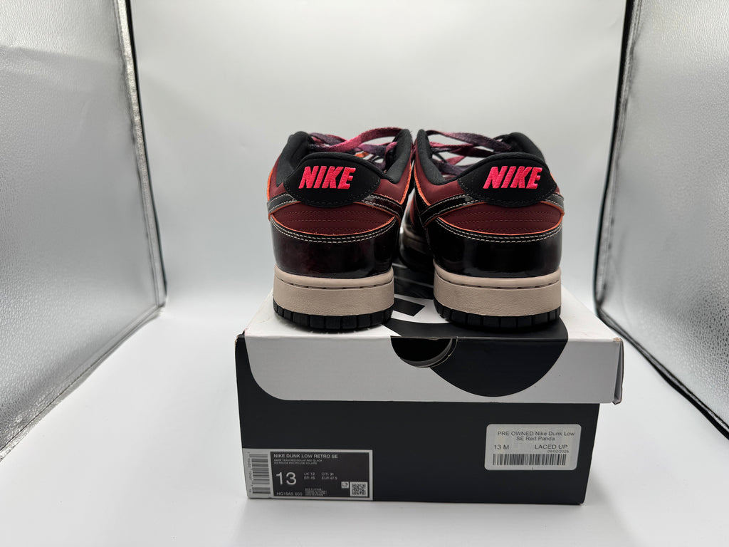 PRE OWNED Nike Dunk Low SE Red Panda