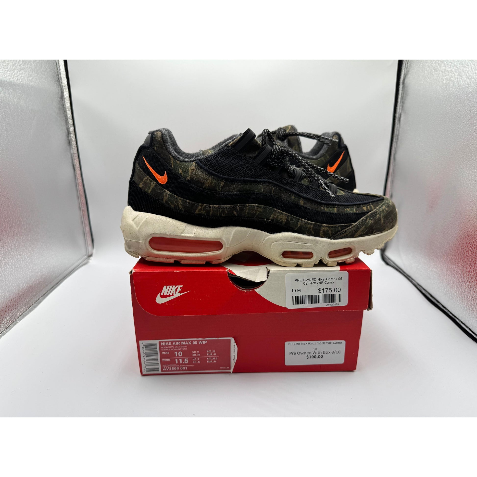 PRE OWNED Nike Air Max 95 Carhartt WIP Camo