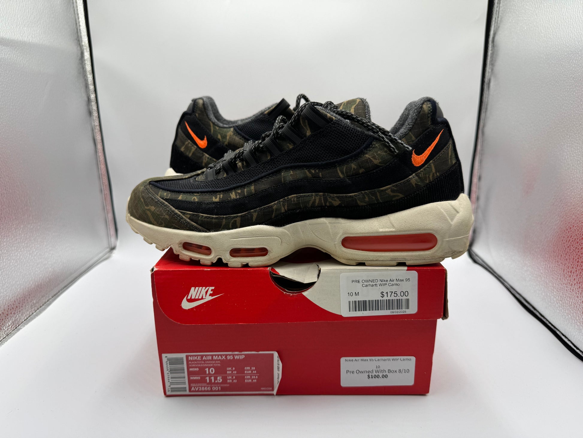 PRE OWNED Nike Air Max 95 Carhartt WIP Camo
