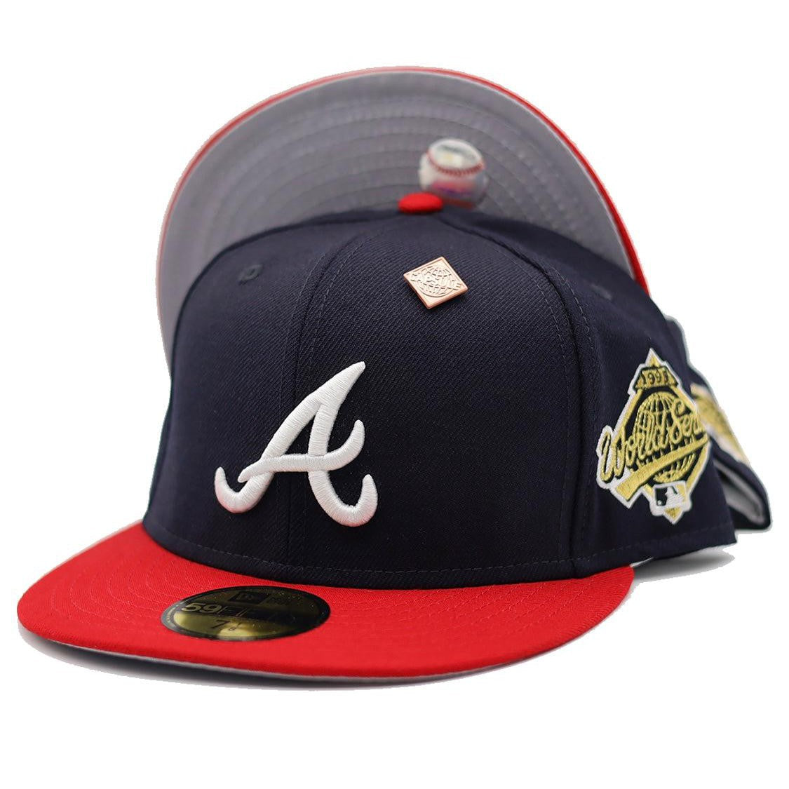 Atlanta Braves Basics 1995 World Series Patch Fitted Hat