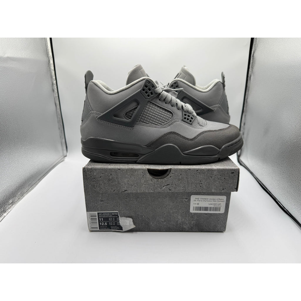 PRE OWNED Jordan 4 Retro SE Paris Olympics Wet Cement