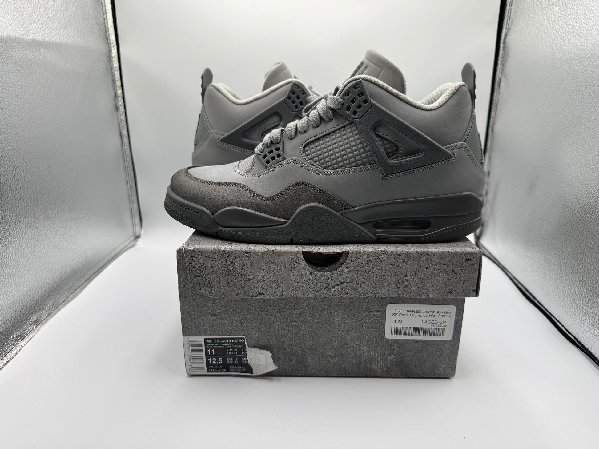 PRE OWNED Jordan 4 Retro SE Paris Olympics Wet Cement