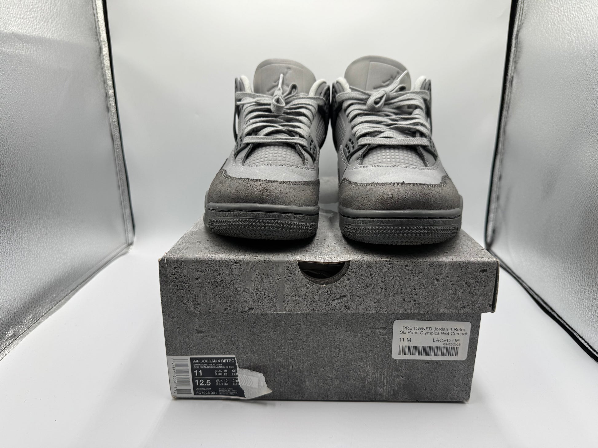 PRE OWNED Jordan 4 Retro SE Paris Olympics Wet Cement