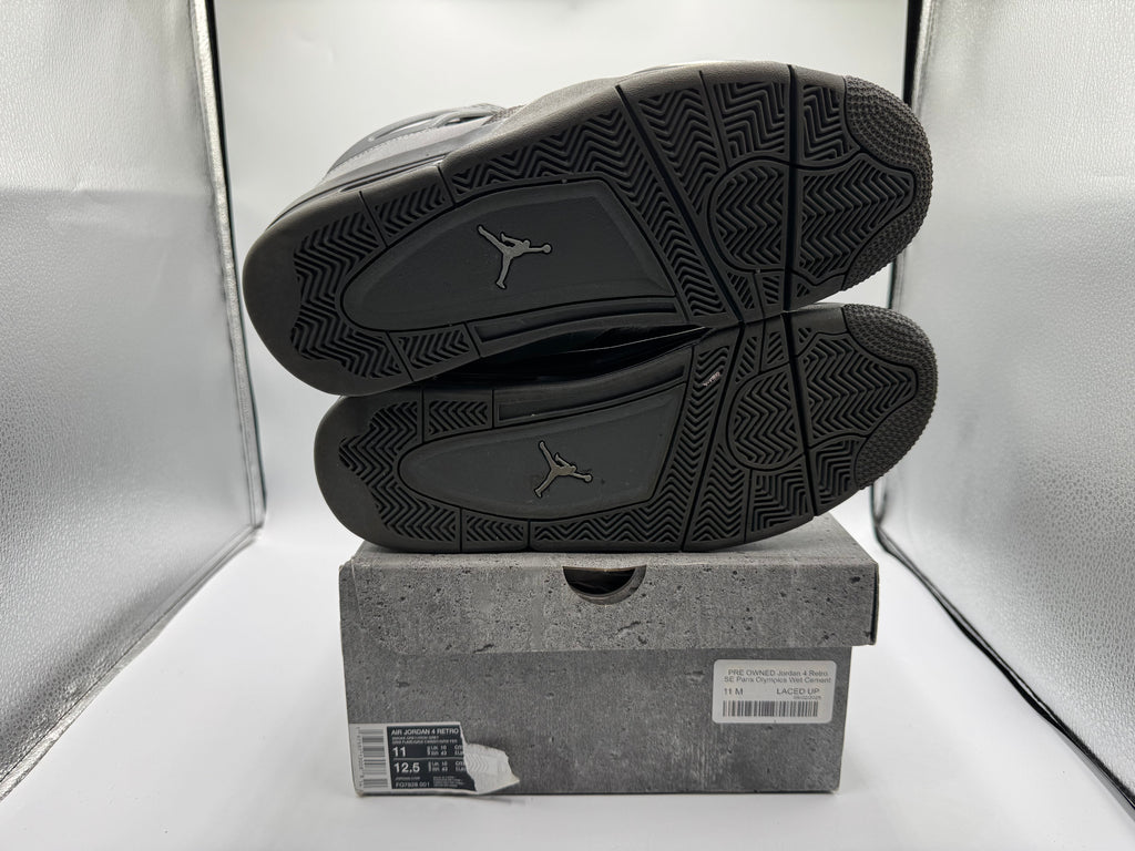 PRE OWNED Jordan 4 Retro SE Paris Olympics Wet Cement