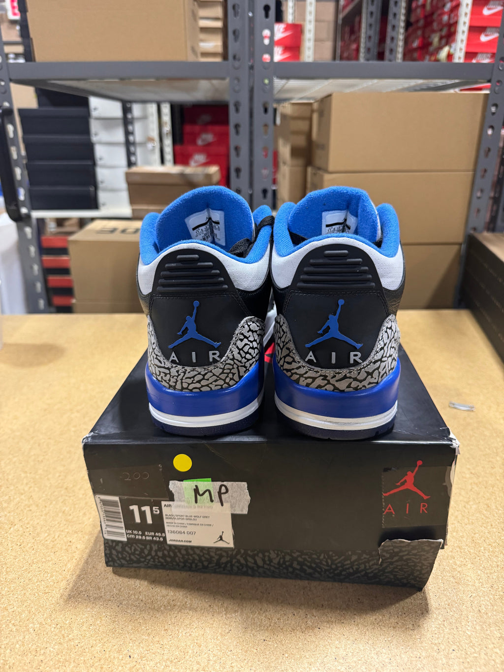 PRE OWNED  Air Jordan 3 Retro "Sport Blue"