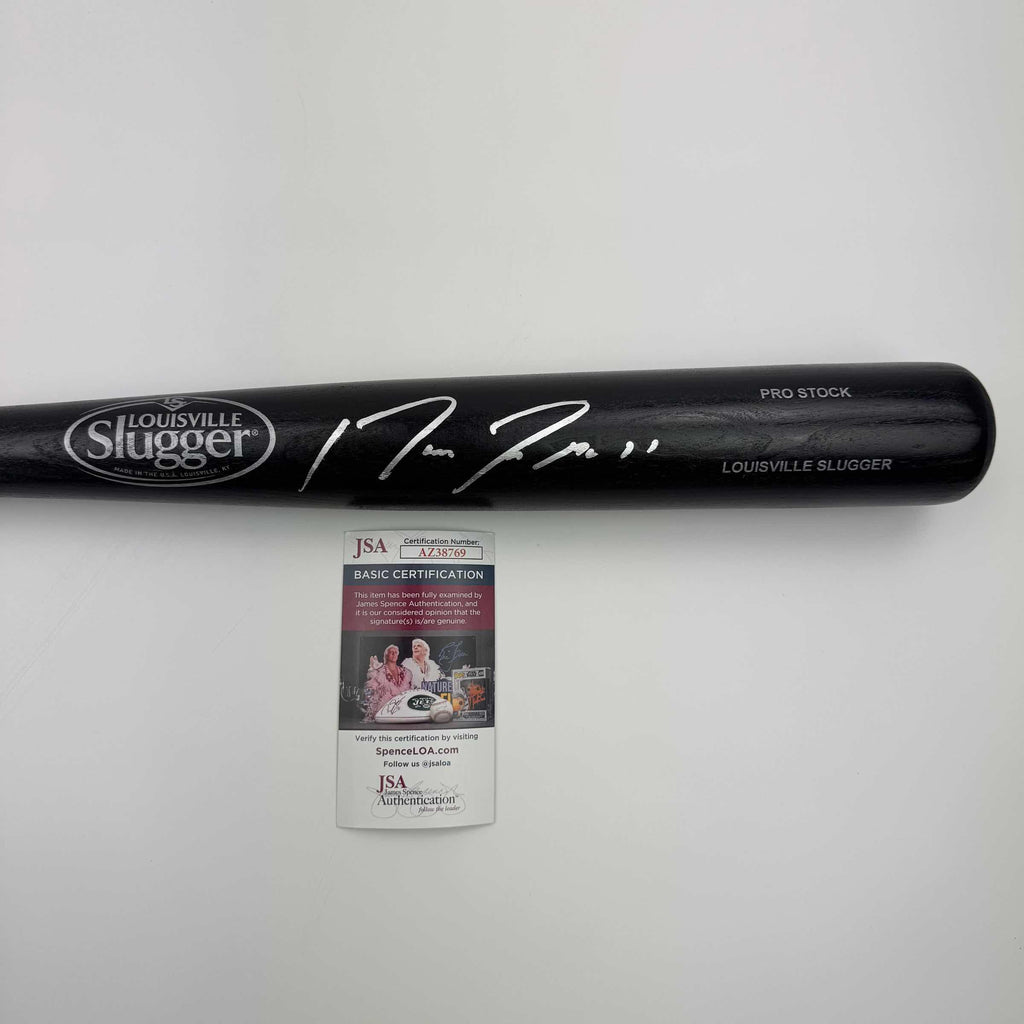Autographed/Signed Jose Ramirez Black Louisville Slugger Baseball Bat JSA COA