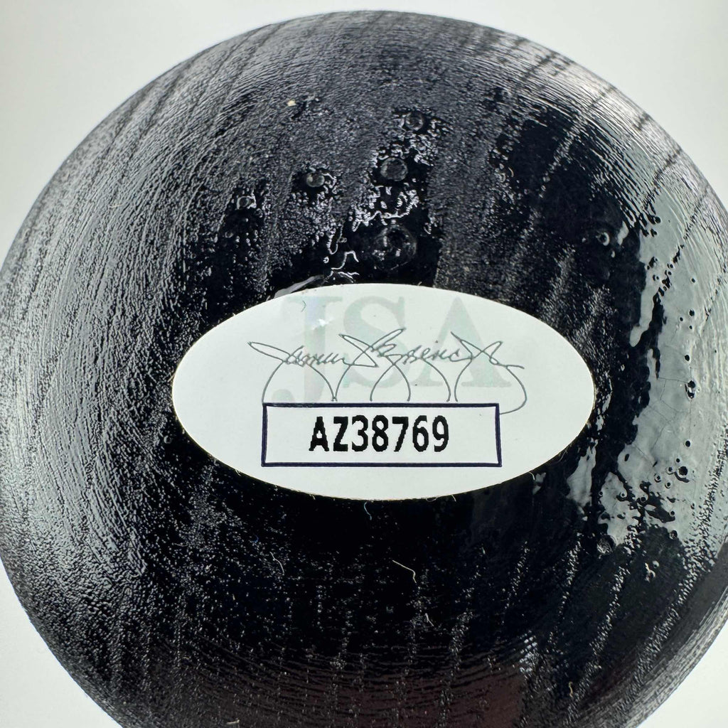 Autographed/Signed Jose Ramirez Black Louisville Slugger Baseball Bat JSA COA