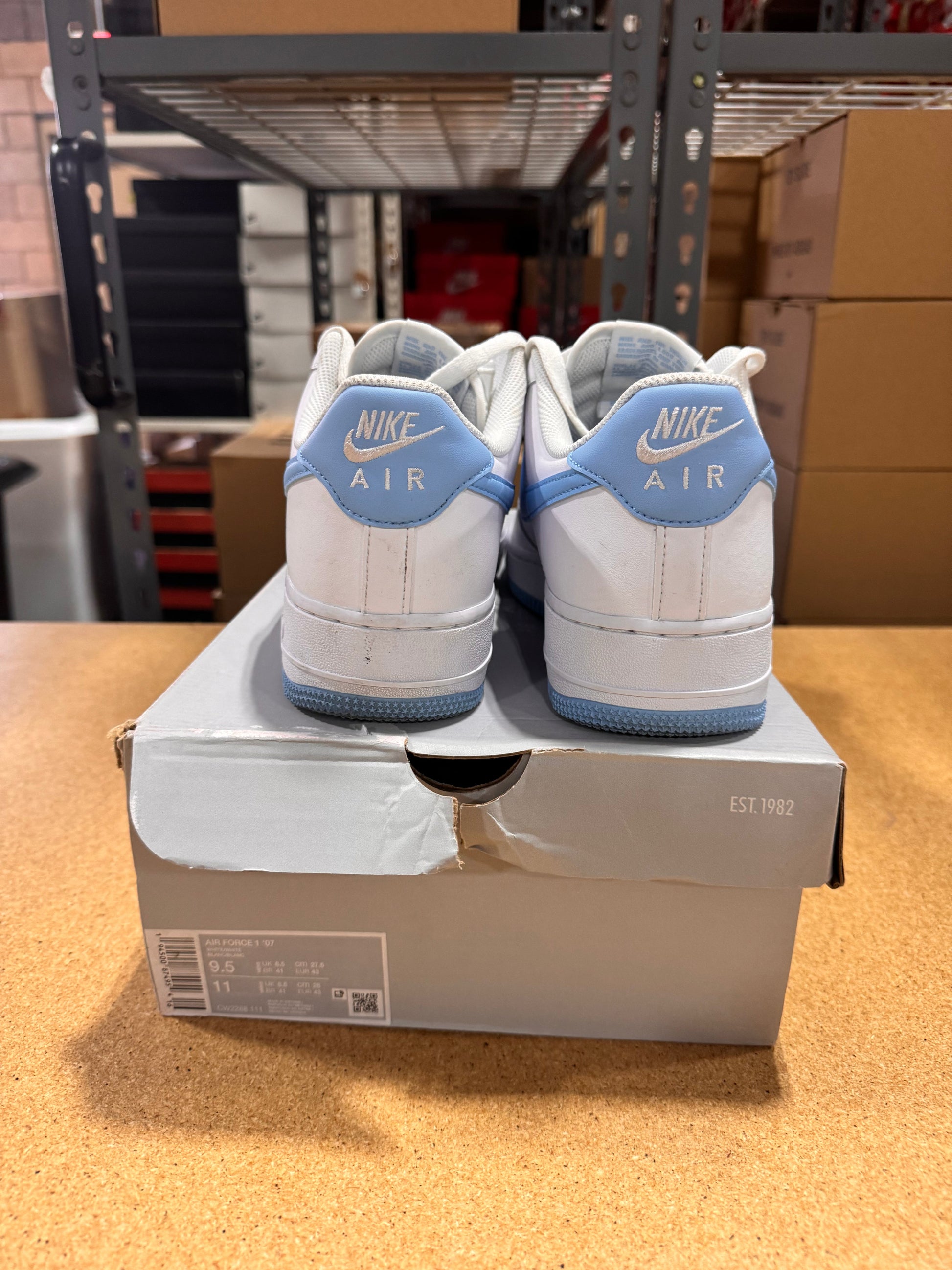 PRE OWNED Air Force White/Baby Blue