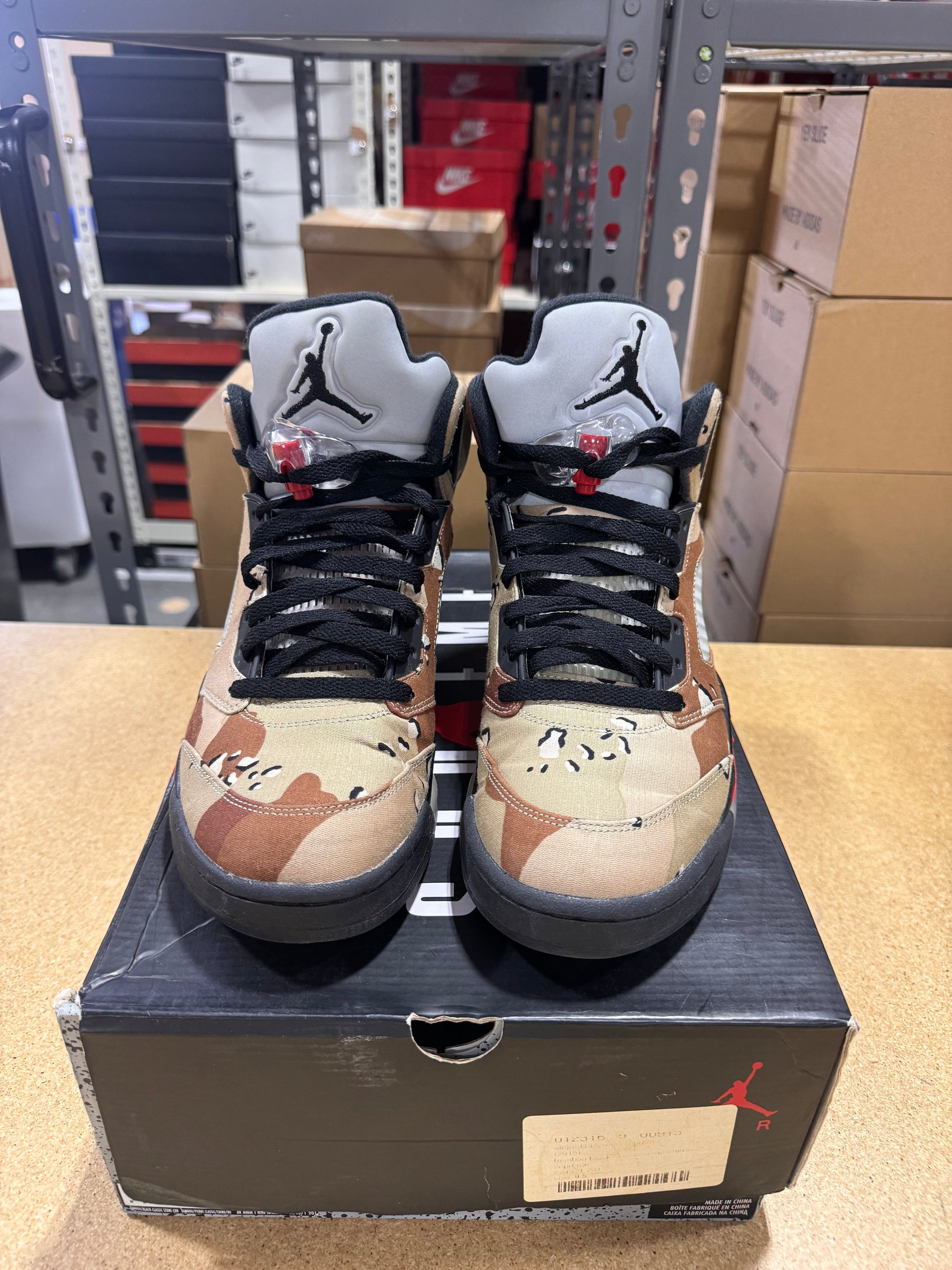 PRE OWNED Jordan 5 Retro Supreme Desert Camo