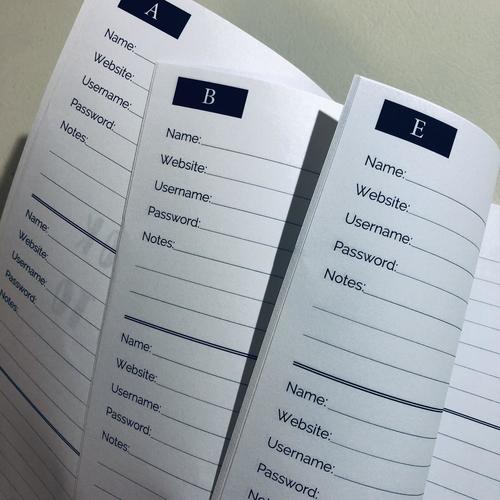 Account Credential Username Website Organizer Book Alphabetical Index 6x9"
