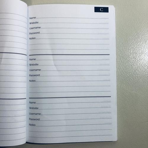 Account Credential Username Website Organizer Book Alphabetical Index 6x9"