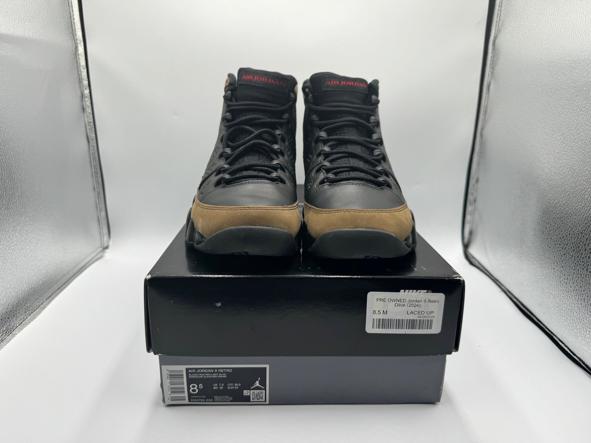 PRE OWNED Jordan 9 Retro Olive (2024)