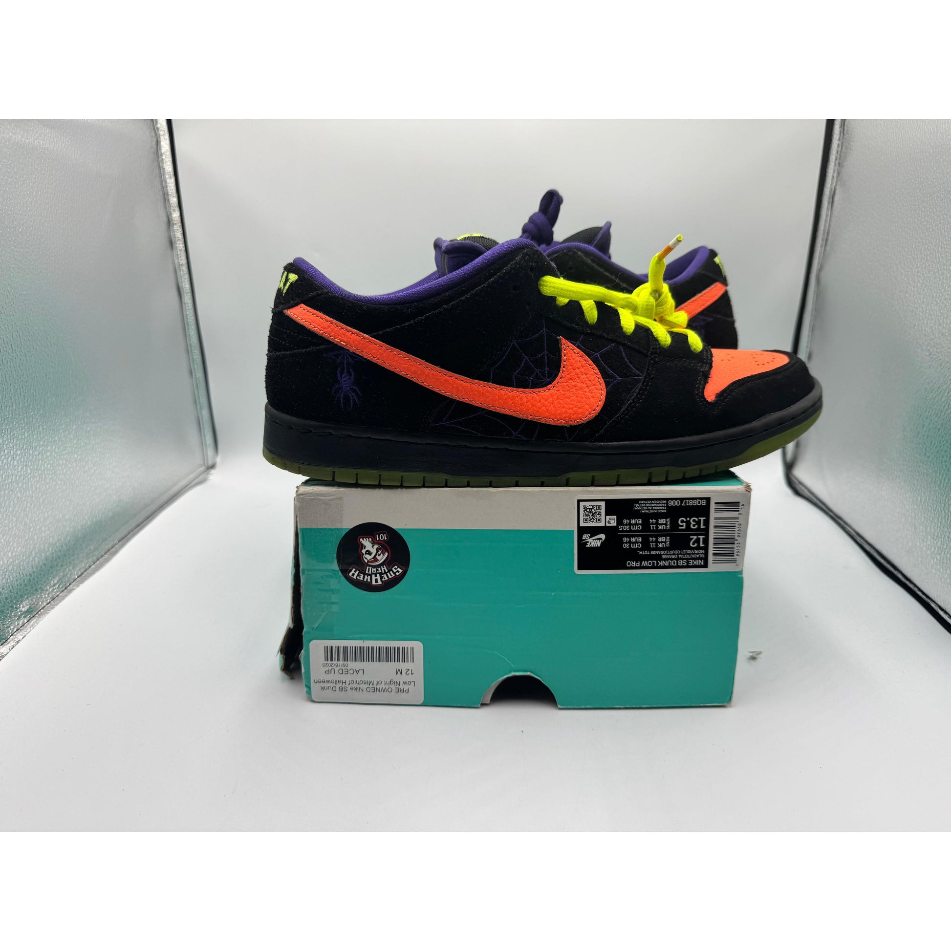 PRE OWNED Nike SB Dunk Low Night of Mischief Halloween