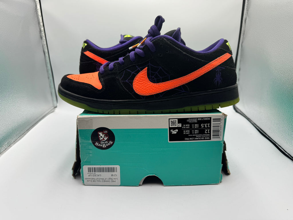 PRE OWNED Nike SB Dunk Low Night of Mischief Halloween