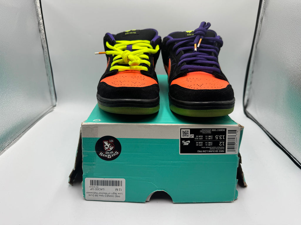 PRE OWNED Nike SB Dunk Low Night of Mischief Halloween