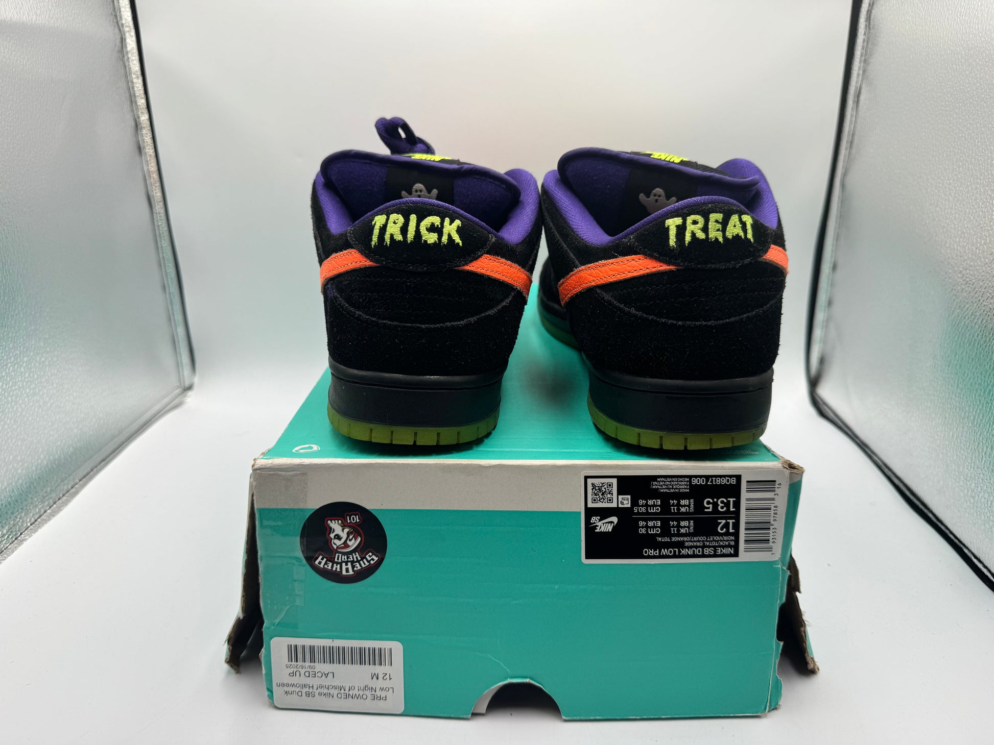 PRE OWNED Nike SB Dunk Low Night of Mischief Halloween