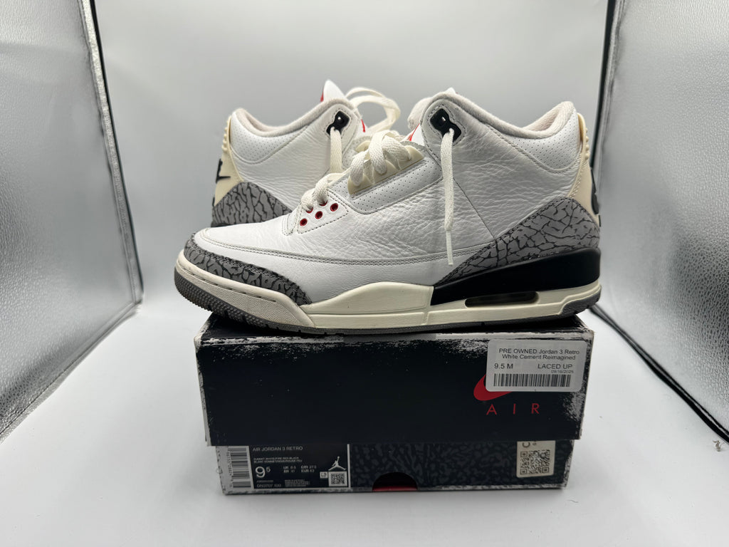 PRE OWNED Jordan 3 Retro White Cement Reimagined
