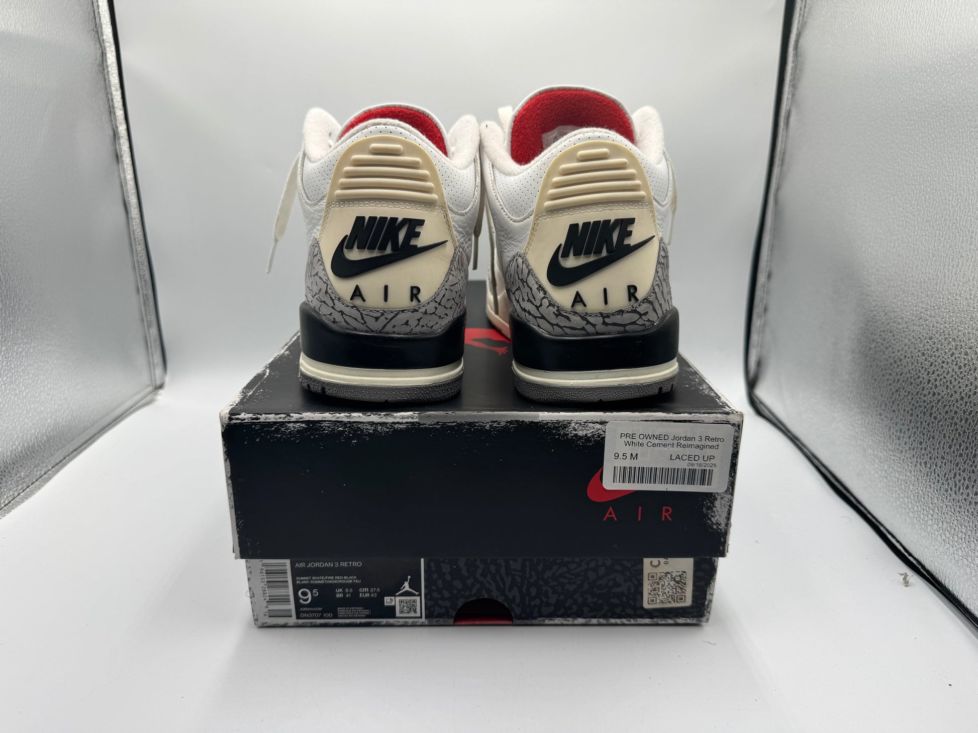 PRE OWNED Jordan 3 Retro White Cement Reimagined