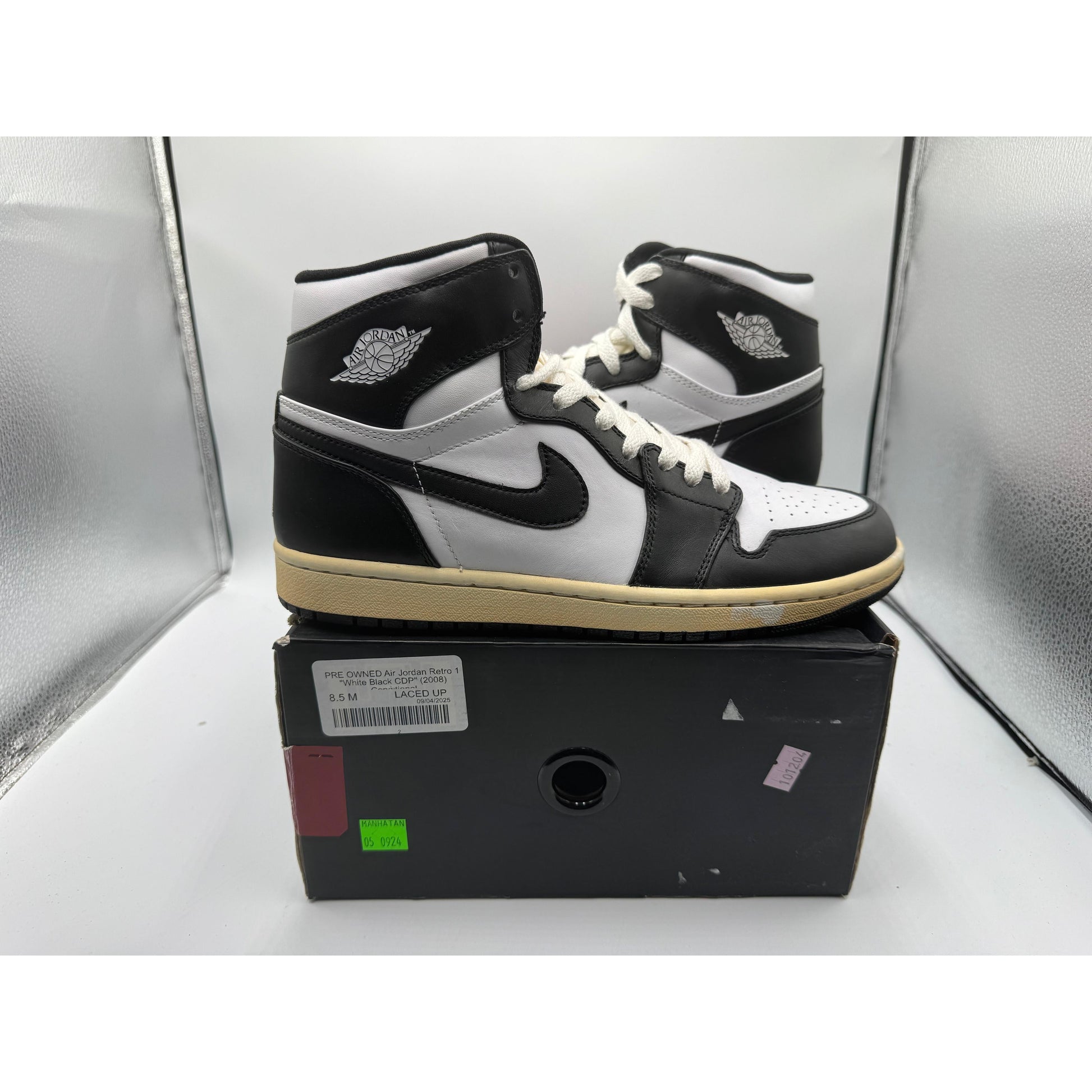 PRE OWNED Air Jordan Retro 1 "White Black CDP" (2008) Conditional