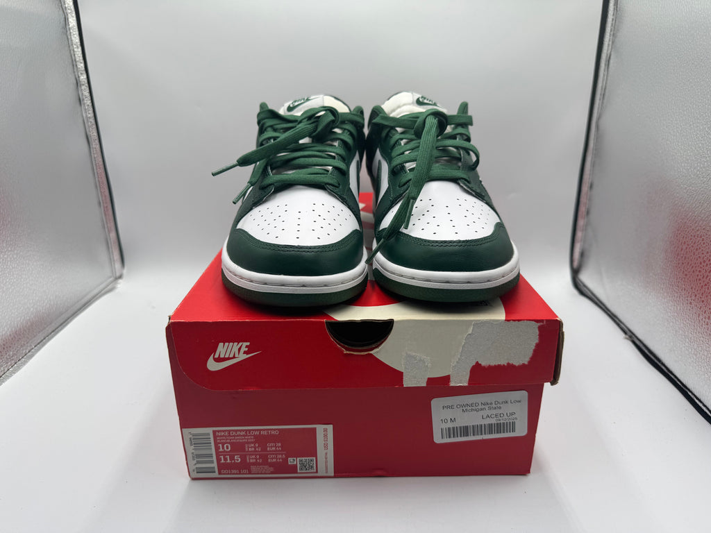 PRE OWNED Nike Dunk Low Michigan State