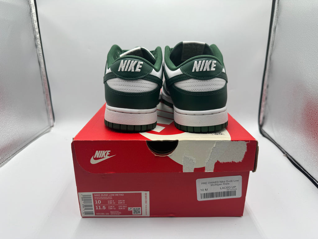 PRE OWNED Nike Dunk Low Michigan State
