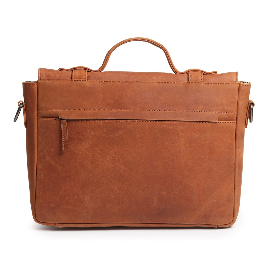 Falco Slim Leather Laptop Bag