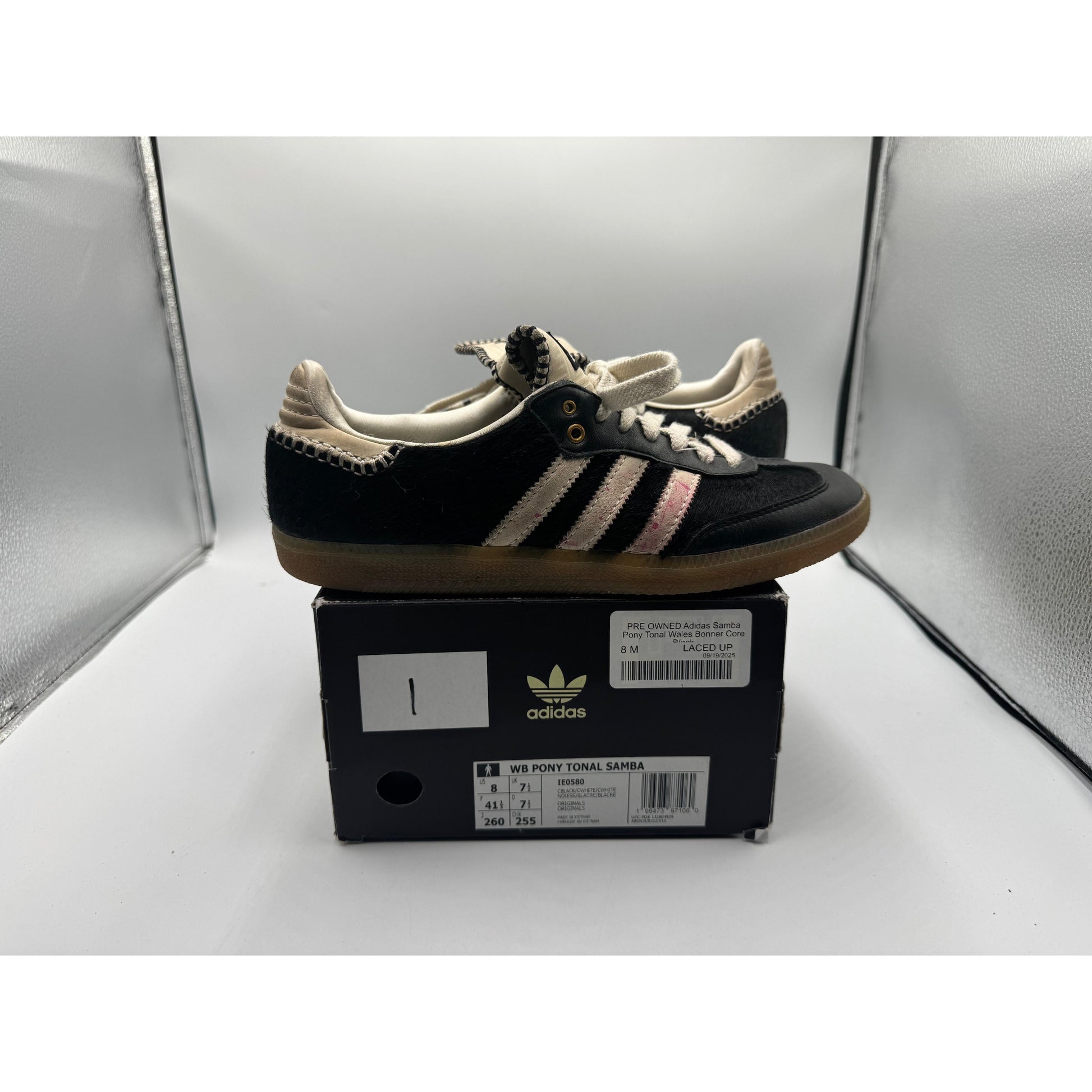 PRE OWNED Adidas Samba Pony Tonal Wales Bonner Core Black